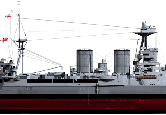 HMS Hood [Battlecruiser] (1940) - drawings, dimensions, pictures
